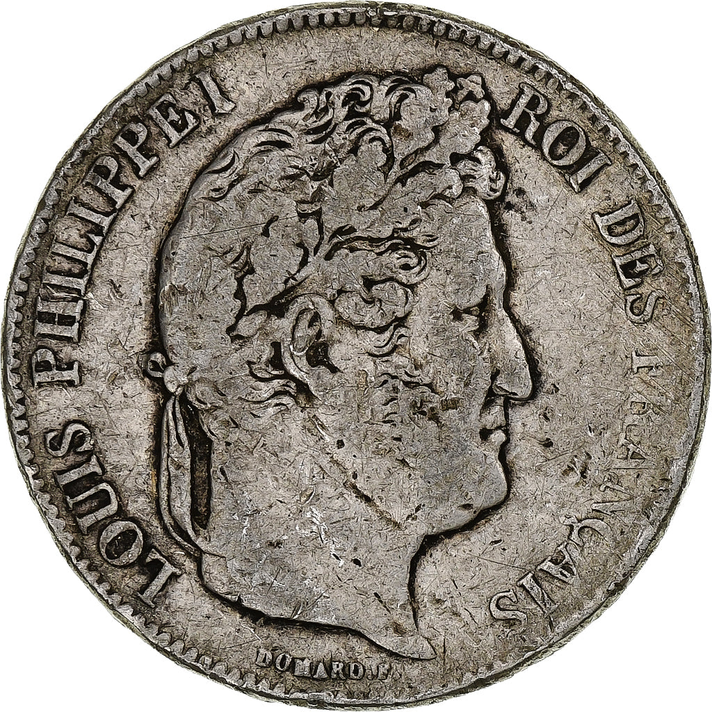 France, 5 Francs, Louis-Philippe, 1840, Bordeaux, Silver, F(12-15), Gadoury:678
