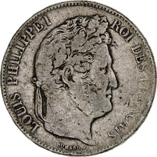 France, 5 Francs, Louis-Philippe, 1840, Bordeaux, Silver, F(12-15), Gadoury:678