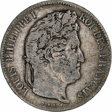 France, 5 Francs, Louis-Philippe, 1832, Toulouse, Silver, VF(20-25)