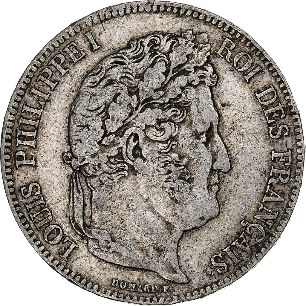 France, 5 Francs, Louis-Philippe, 1834, Toulouse, Silver, VF(20-25)