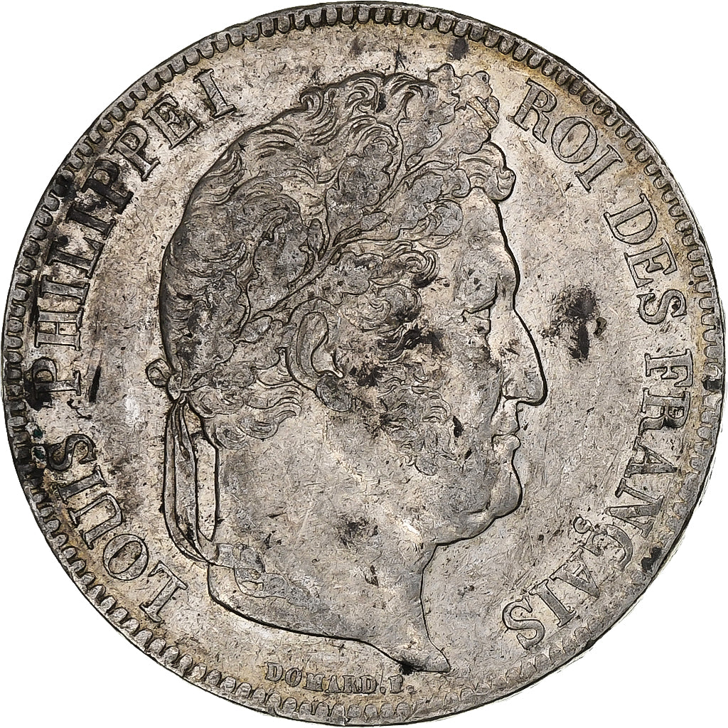 France, 5 Francs, Louis-Philippe, 1835, Toulouse, Silver, VF(30-35)