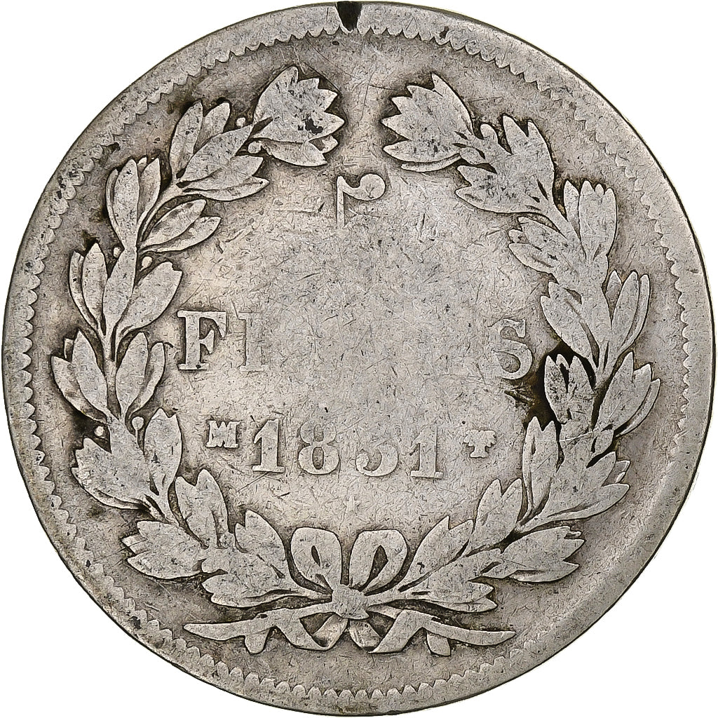 France, 5 Francs, Louis-Philippe, 1831, Marseille, Silver, F(12-15)