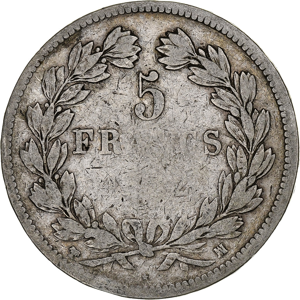 France, 5 Francs, Louis-Philippe, 1832, Marseille, Silver, F(12-15)