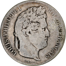 France, 5 Francs, Louis-Philippe, 1833, Marseille, Silver, F(12-15)