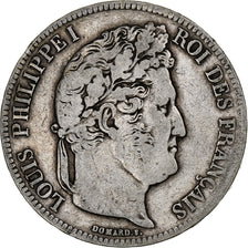 Francia, 5 Francs, Louis-Philippe, 1836, Marseille, Argento, MB, Gadoury:678