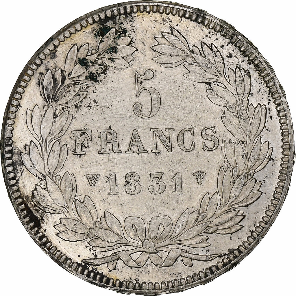 França, 5 Francs, Louis-Philippe, 1831, Lille, Prata, EF(40-45), Gadoury:677a