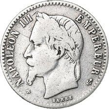 France, Napoleon III, 50 Centimes, 1867, Strasbourg, Silver, VF(20-25)