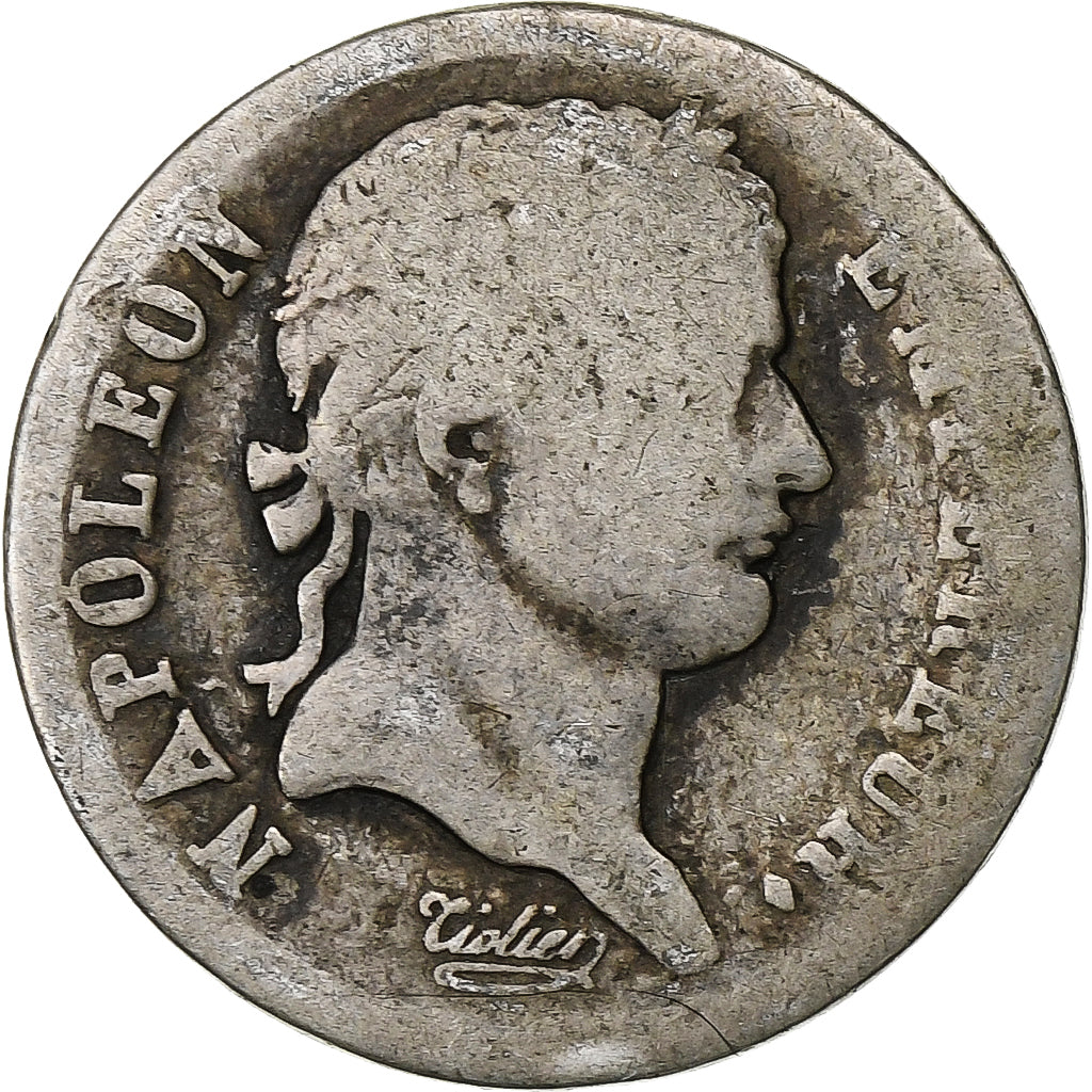 Frankrijk, Demi Franc, 1808, Paris, Zilver, ZG+, Gadoury:398