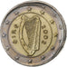 République d'Irlande, 2 Euro, error double struck off center, 2002, Sandyford