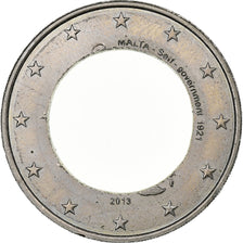 Malte, 2 Euro, error struck on ring only, 2013, Paris, Du cupronickel, SPL