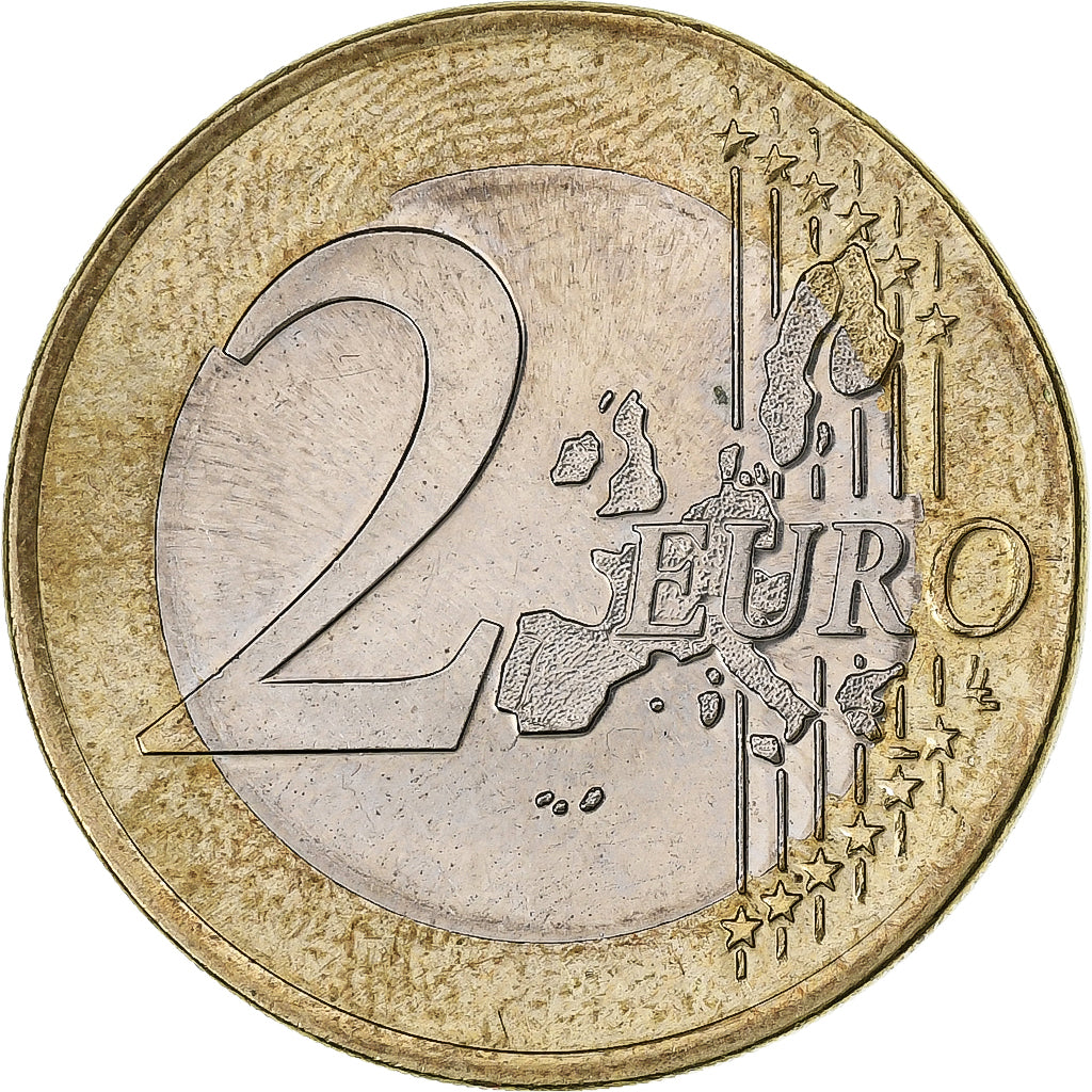 Austria, 2 Euro, planchet error struck on 1 Euro, 2002, Vienna, Bi-Metallic
