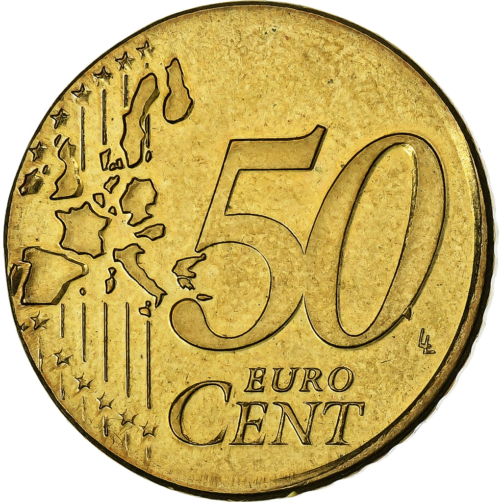 Austria, 50 Euro Cent, planchet error struck on 20 cent, 2003, Vienna, Brass