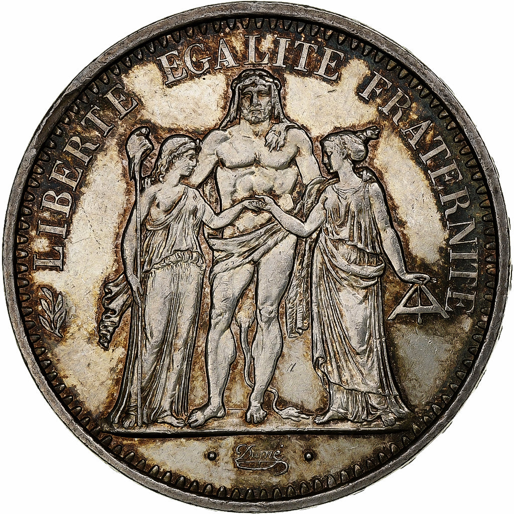 Francja, 10 Francs, Hercule, 1967, Paris, error clipped planchet, Srebro