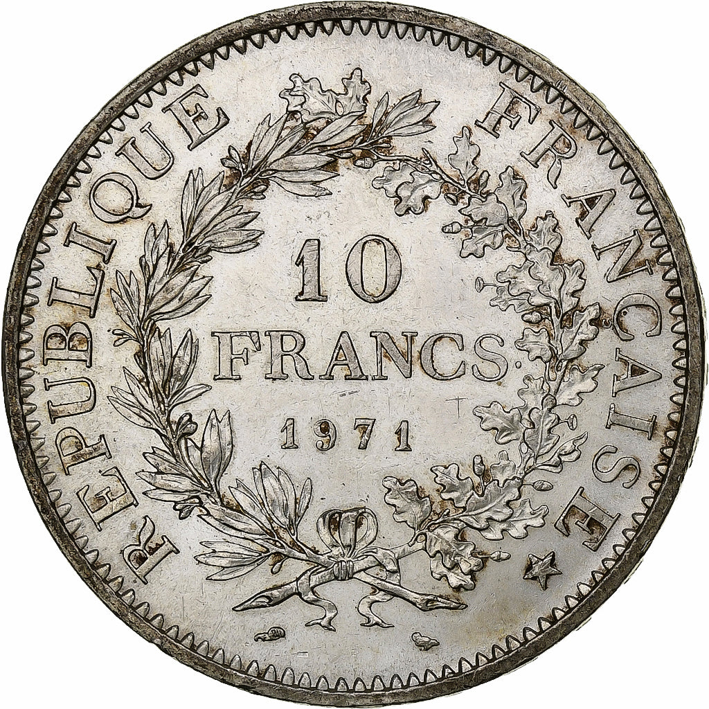 France, 10 Francs, Hercule, 1971, Paris, Silver, AU(55-58), KM:932