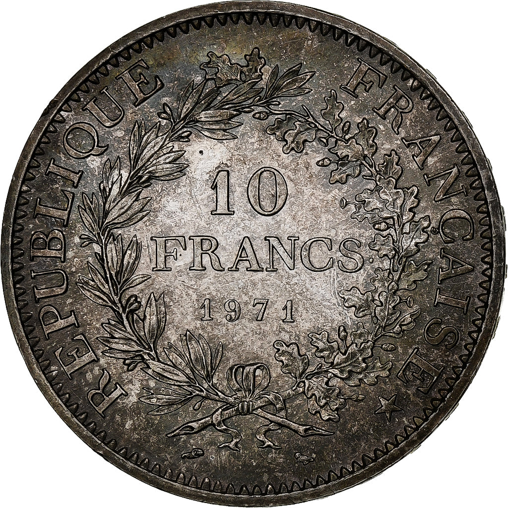 France, 10 Francs, Hercule, 1971, Paris, Silver, AU(55-58), KM:932