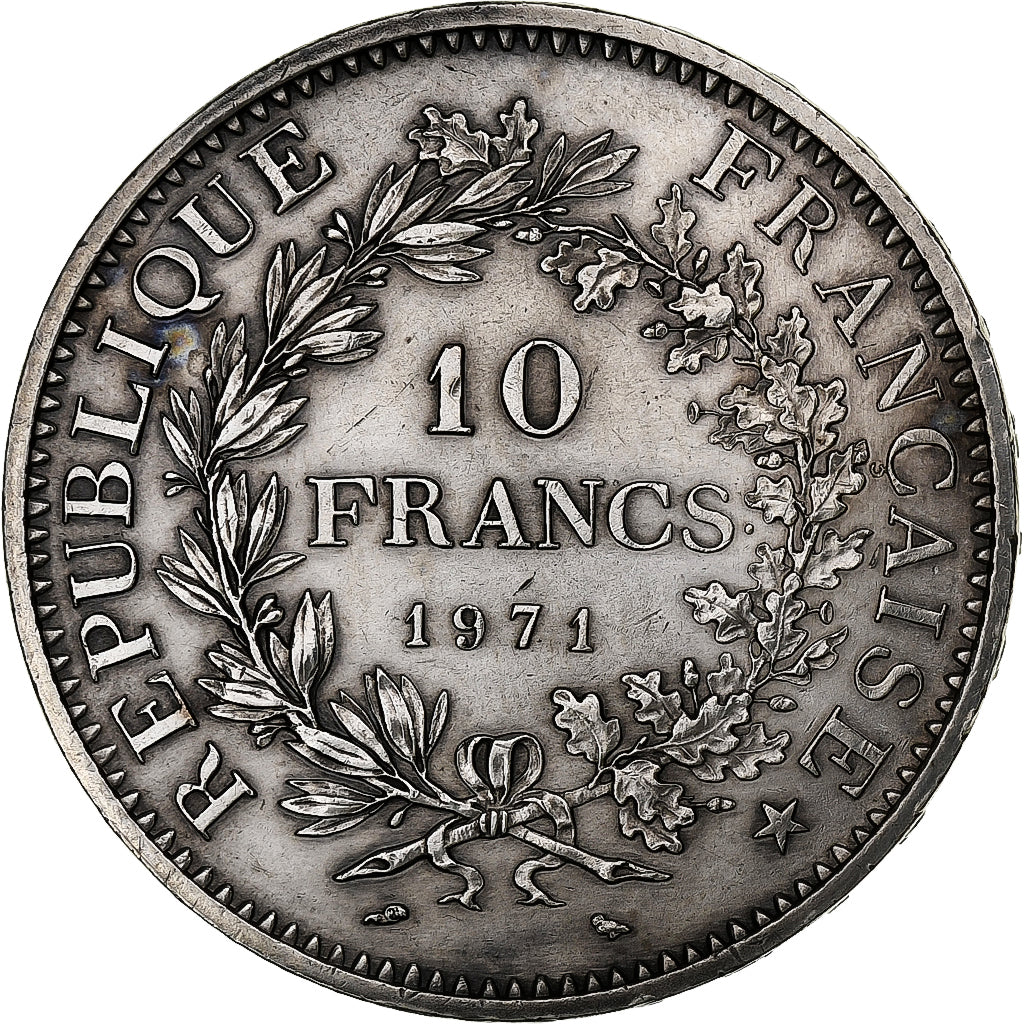 France, 10 Francs, Hercule, 1971, Paris, Argent, SUP, KM:932
