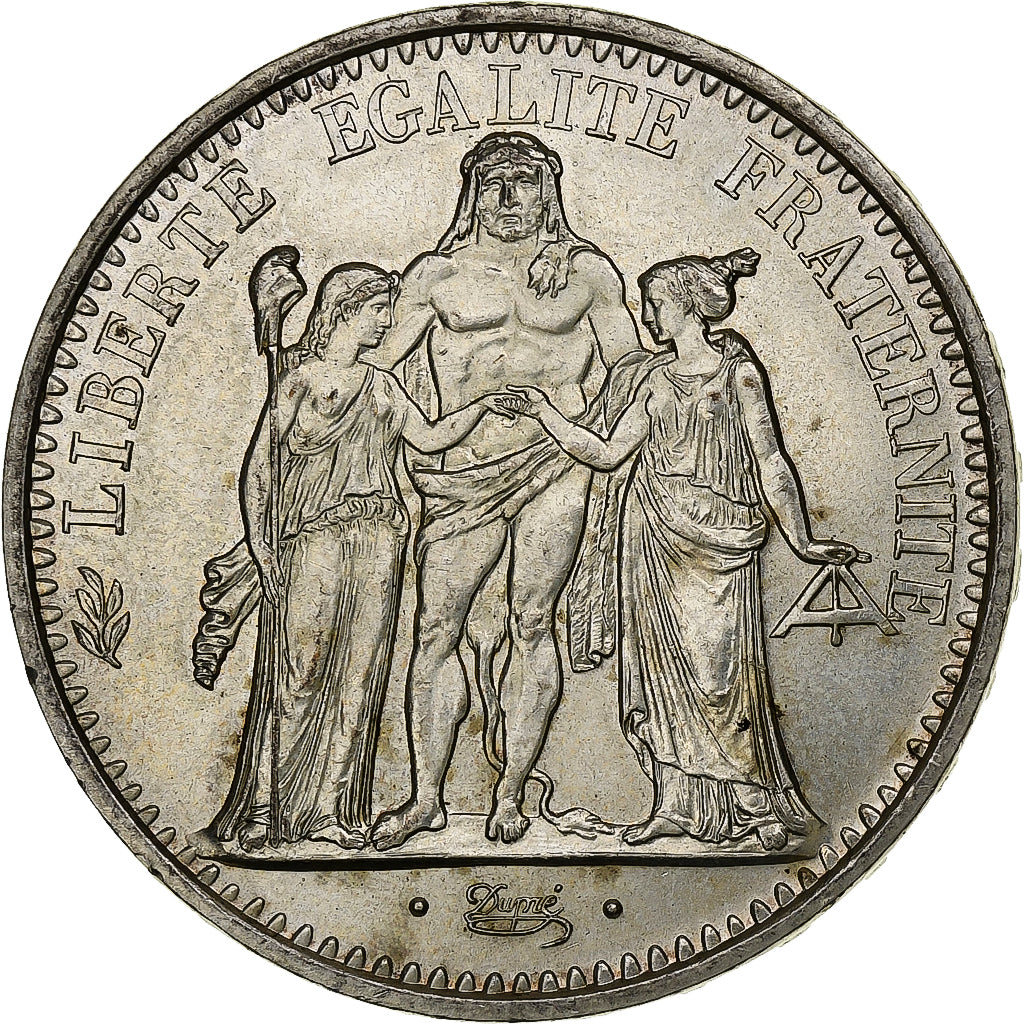 France, 10 Francs, Hercule, 1971, Paris, Silver, MS(63), KM:932