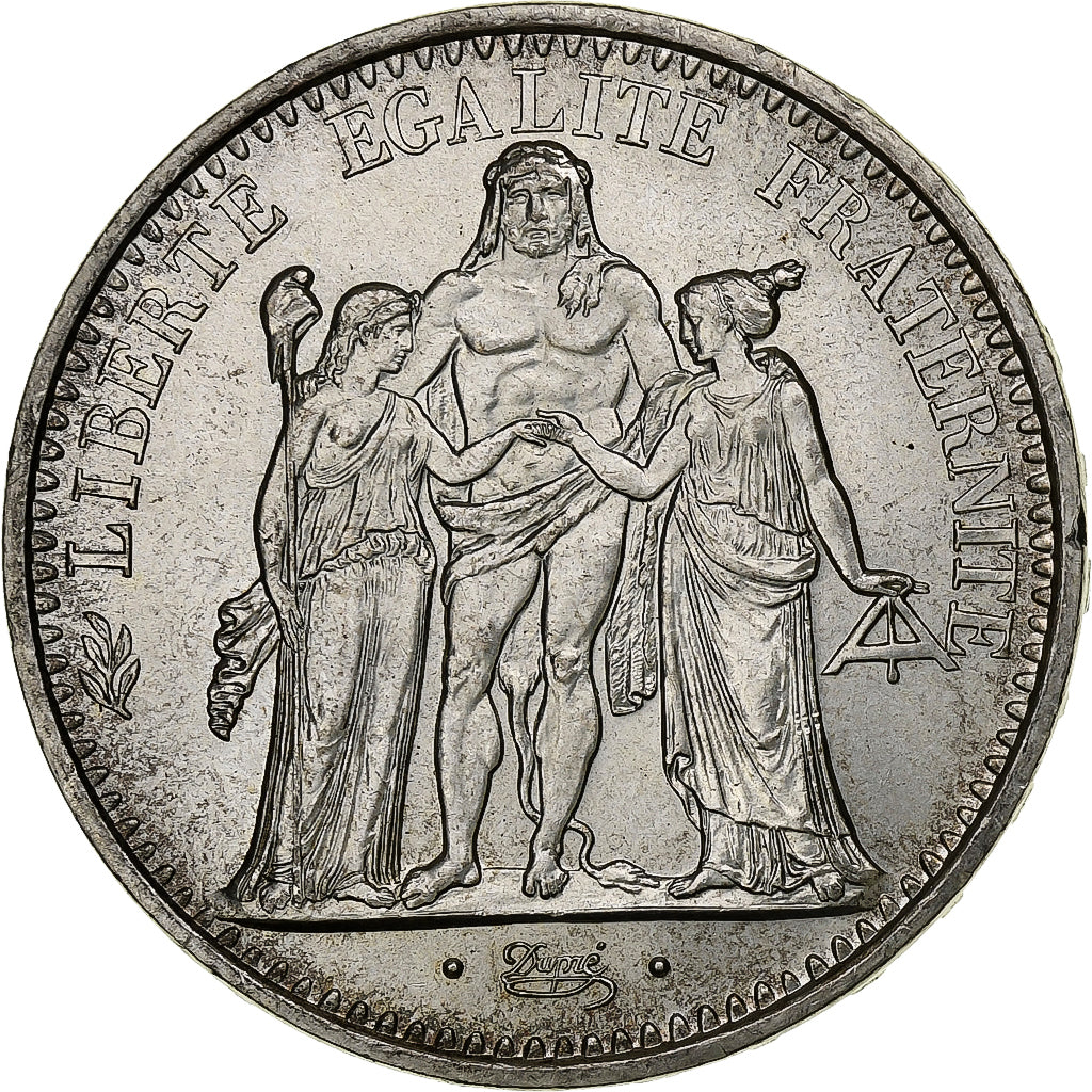 France, 10 Francs, Hercule, 1971, Paris, Silver, MS(63), KM:932