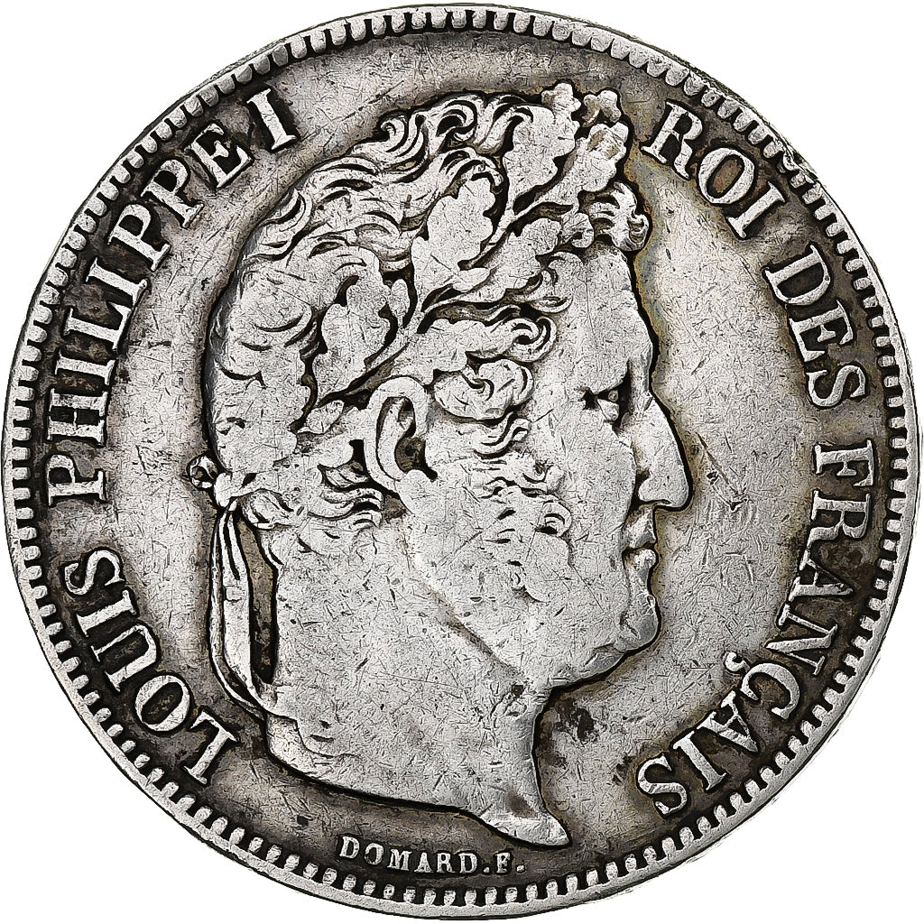 France, 5 Francs, Louis-Philippe, 1834, La Rochelle, Silver, VF(20-25)