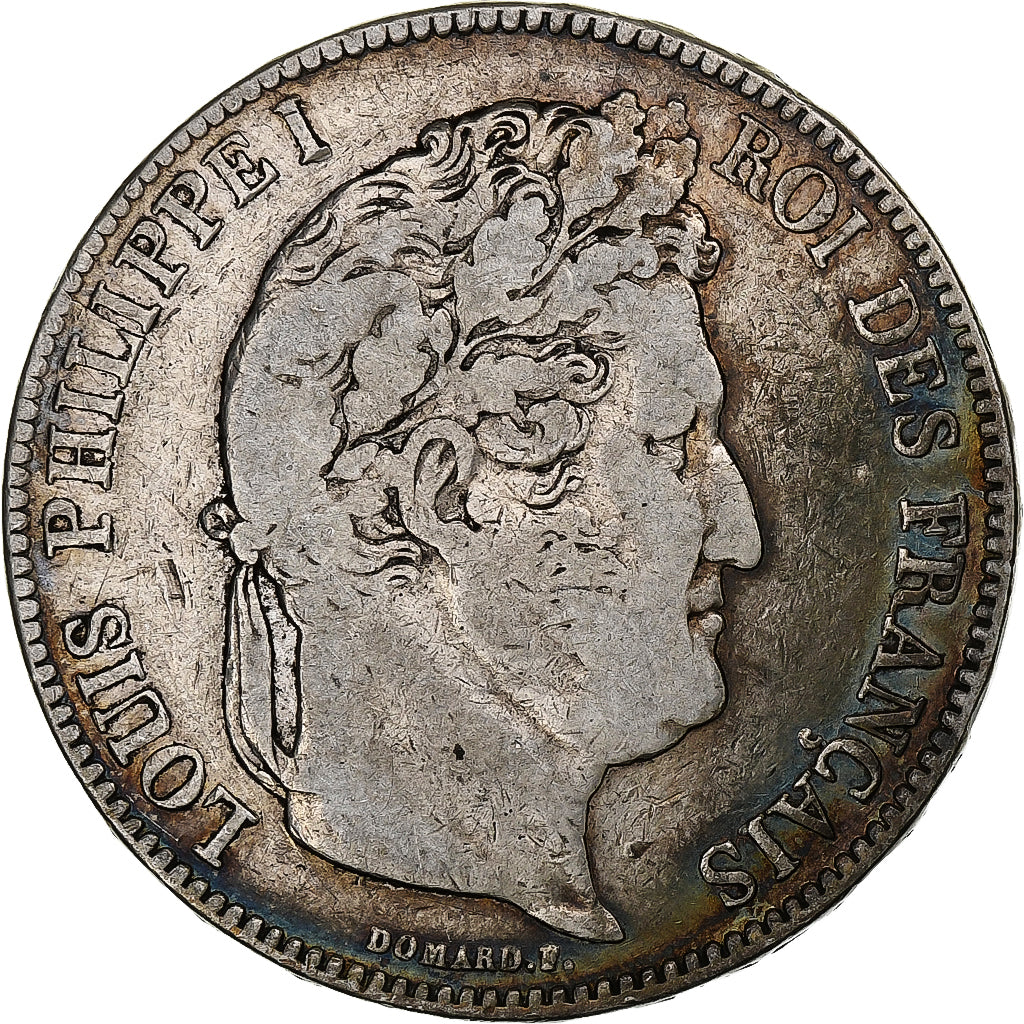 France, 5 Francs, Louis-Philippe, 1834, Nantes, Silver, VF(20-25), Gadoury:678