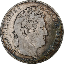 France, 5 Francs, Louis-Philippe, 1834, Nantes, Silver, VF(20-25), Gadoury:678