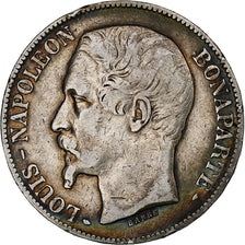 France, Louis-Napoléon Bonaparte, 5 Francs, 1852, Paris, Argent, TB, KM:773.1