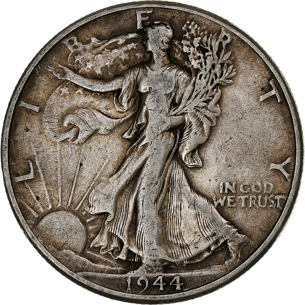 United States, Half Dollar, Walking Liberty, 1944, Philadelphia, Silver