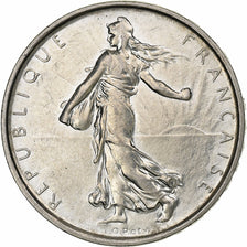 France, 5 Francs, Semeuse, 1968, Paris, Silver, AU(50-53), Gadoury:770, KM:926