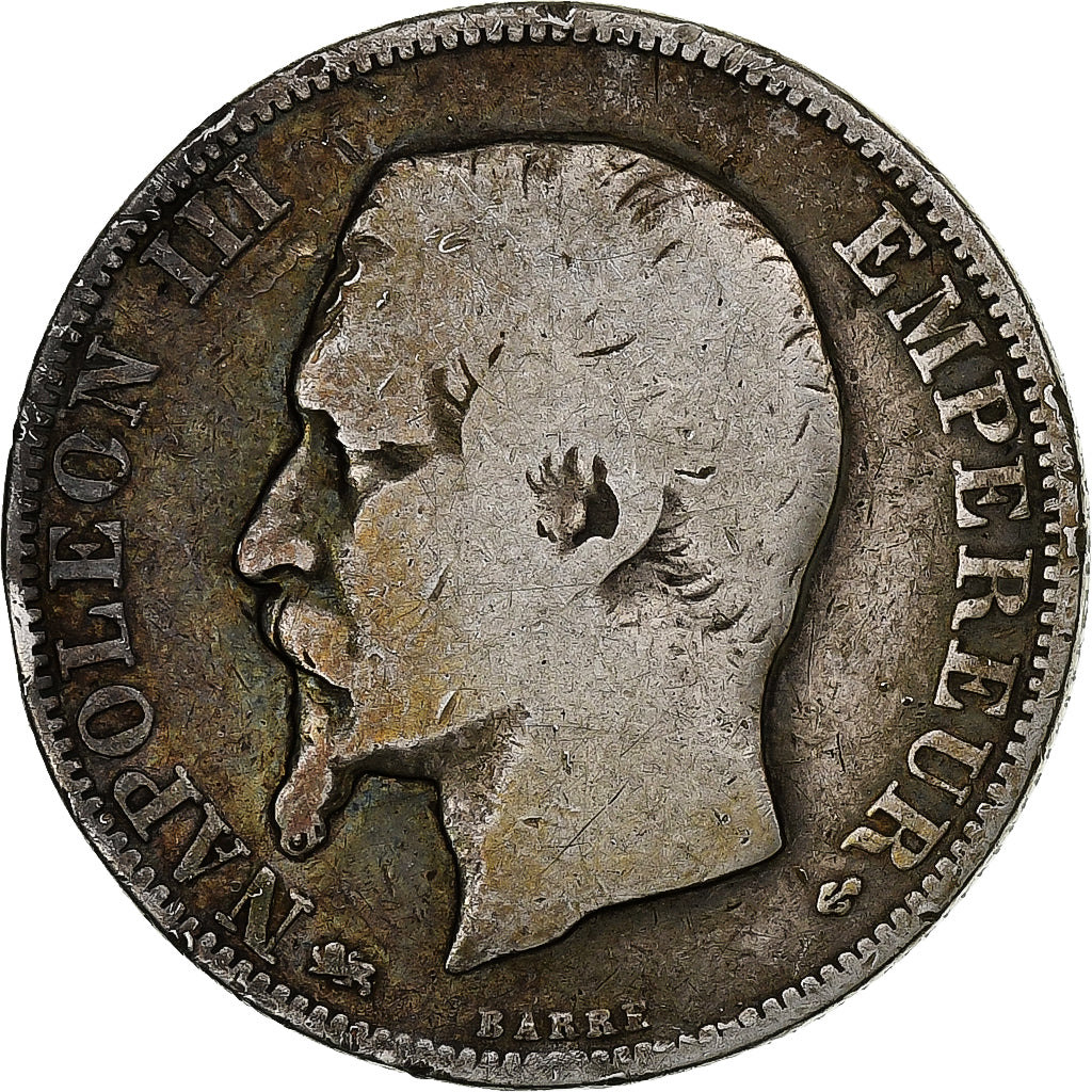 Francia, 2 Francs, Napoléon III, 1856, Lyon, Plata, BC, Gadoury:523, KM:780.3