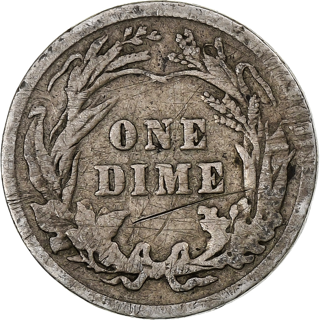 Estados Unidos da América, Dime, Barber Dime, 1905, Philadelphia, Prata