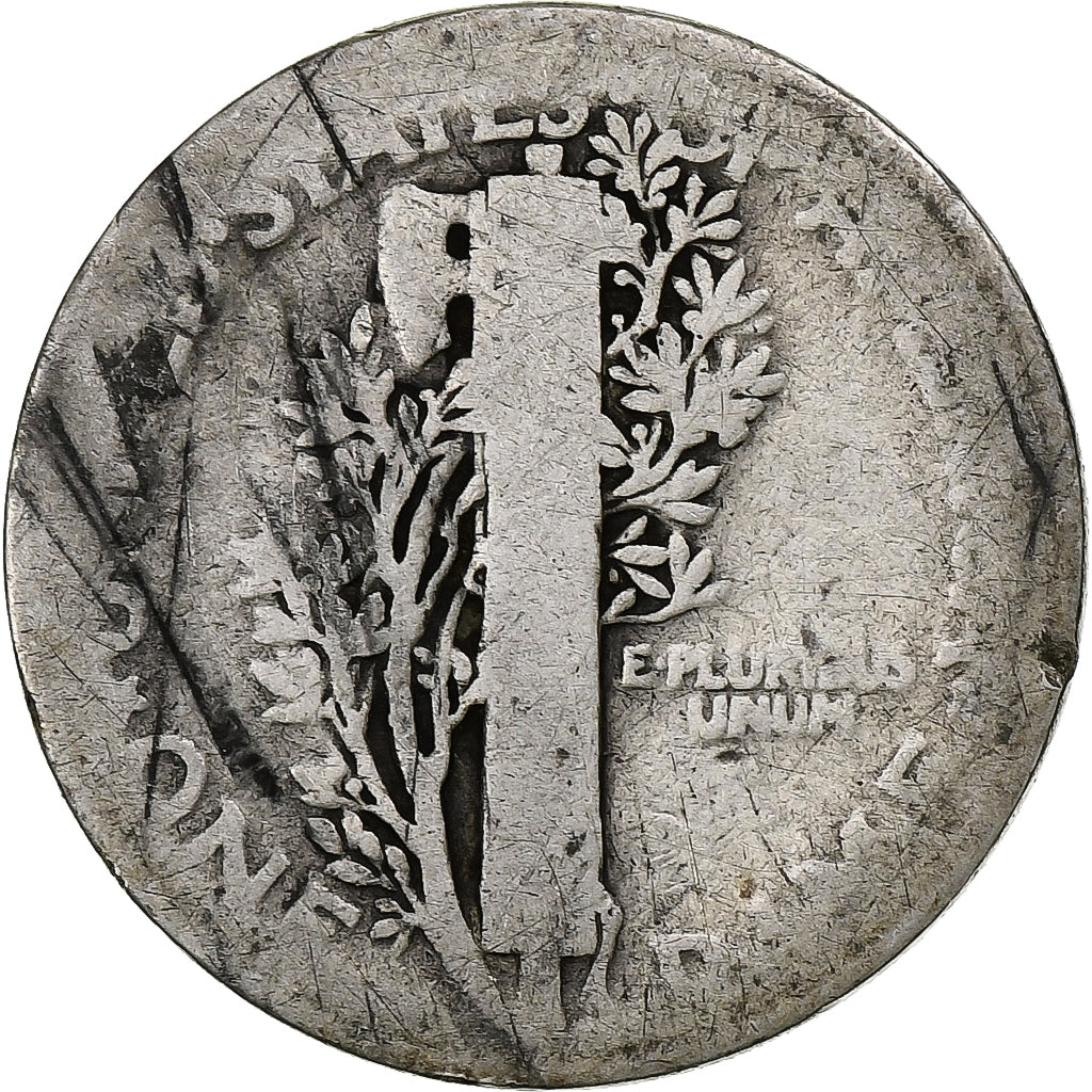 Verenigde Staten, Dime, Mercury Dime, 1918, Philadelphia, Zilver, ZG, KM:140