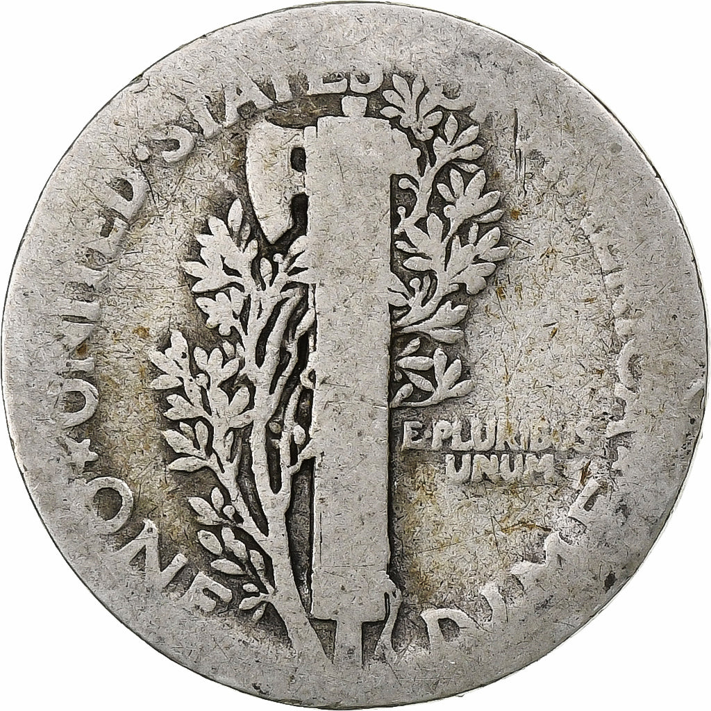 Vereinigte Staaten, Dime, Mercury Dime, 1920, Philadelphia, Silber, SGE, KM:140