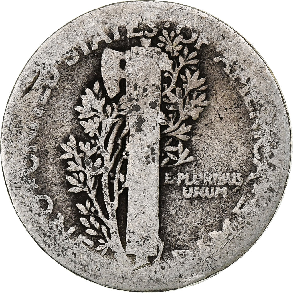 Verenigde Staten, Dime, Mercury Dime, 1923, Philadelphia, Zilver, ZG, KM:140