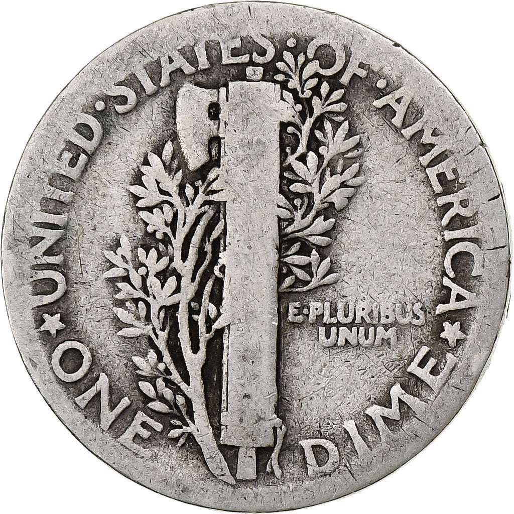 Vereinigte Staaten, Dime, Mercury Dime, 1923, Philadelphia, Silber, SGE+, KM:140