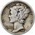 États-Unis, Dime, Mercury Dime, 1929, Philadelphie, Argent, TB, KM:140