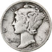États-Unis, Dime, Mercury Dime, 1935, Philadelphie, Argent, TB, KM:140