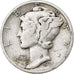 États-Unis, Dime, Mercury Dime, 1936, Philadelphie, Argent, TB, KM:140