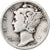 États-Unis, Dime, Mercury Dime, 1939, Philadelphie, Argent, TB, KM:140