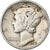 États-Unis, Dime, Mercury Dime, 1939, Philadelphie, Argent, TB+, KM:140
