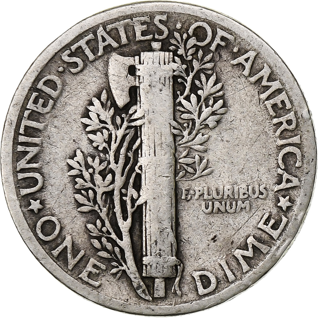 Verenigde Staten, Dime, Mercury Dime, 1941, Philadelphia, Zilver, ZG+, KM:140