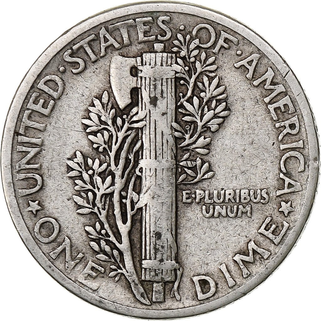 Verenigde Staten, Dime, Mercury Dime, 1941, Philadelphia, Zilver, FR, KM:140