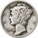 États-Unis, Dime, Mercury Dime, 1942, Philadelphie, Argent, B+, KM:140