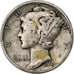 États-Unis, Dime, Mercury Dime, 1943, Philadelphie, Argent, TB, KM:140