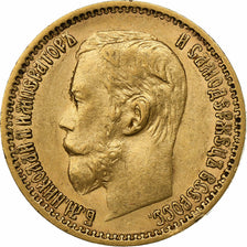 Russie, Nicholas II, 5 Roubles, 1898, Saint-Pétersbourg, Or, TTB+, KM:62