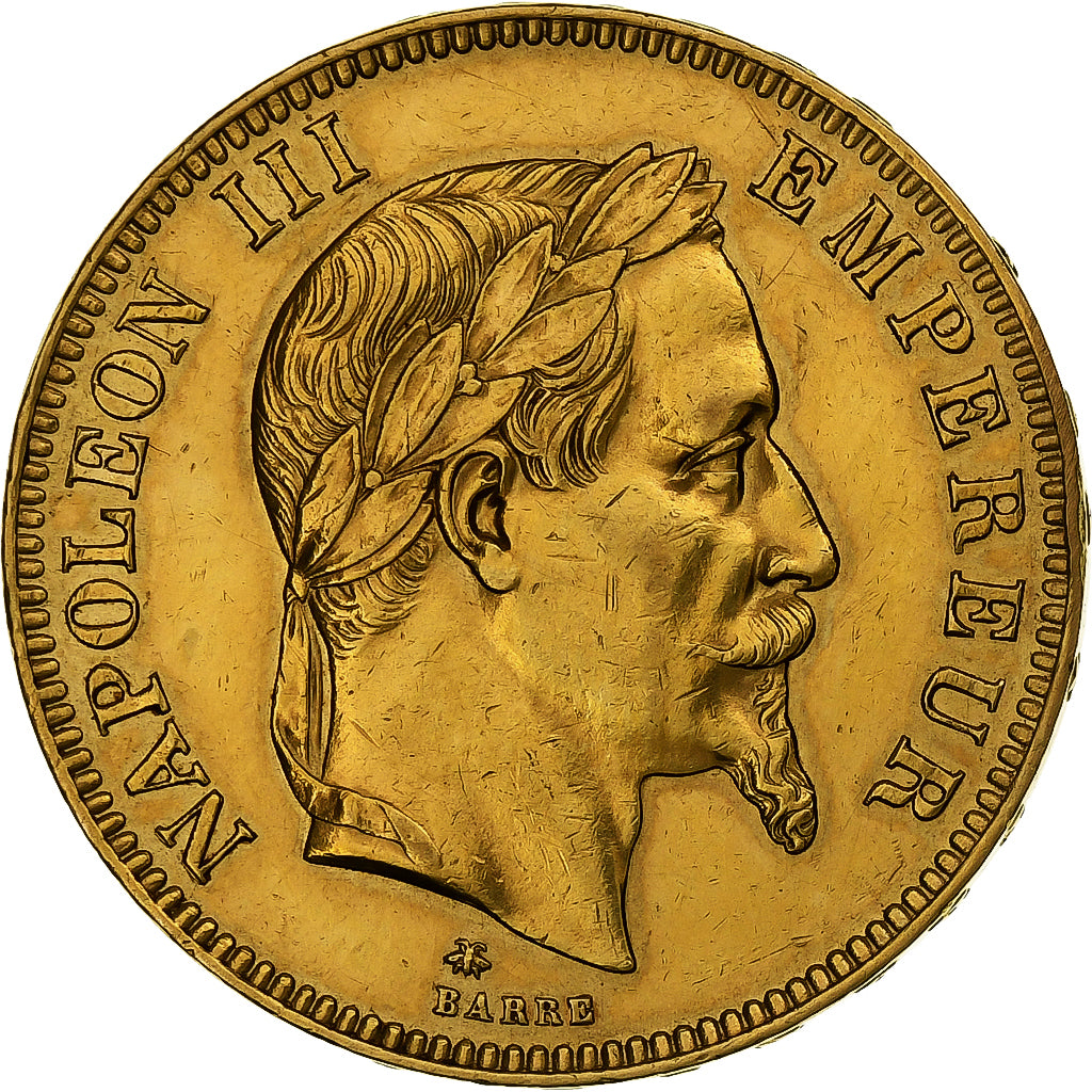 France, 100 Francs, Napoléon III, 1869, Paris, Gold, AU(50-53), Gadoury:1136