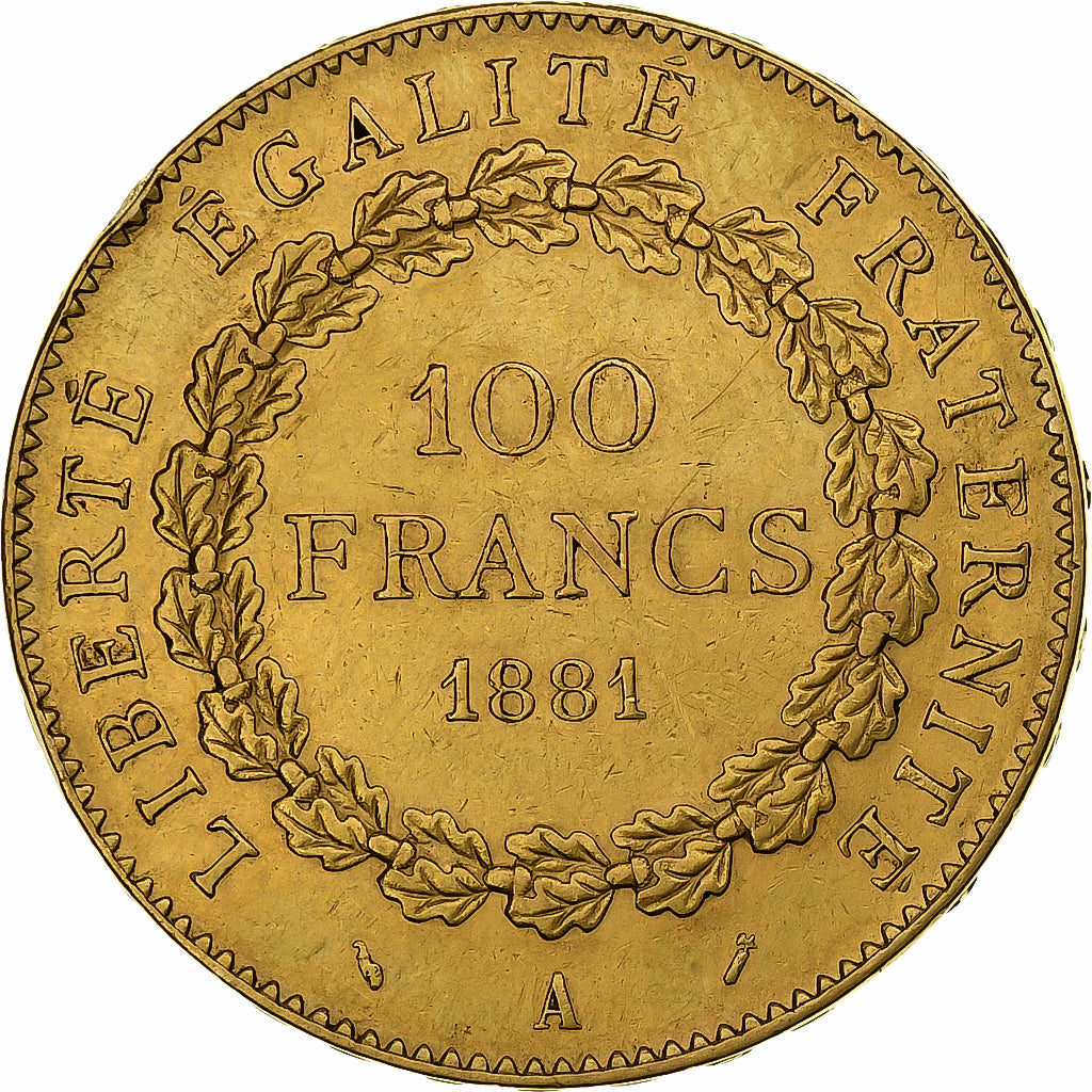 Francia, 100 Francs, Génie, 1881, Paris, Oro, BB, Gadoury:1137, KM:832