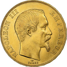 França, 50 Francs, Napoléon III, 1859, Paris, Dourado, AU(55-58)