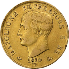 ITALIAN STATES, KINGDOM OF NAPOLEON, Napoleon I, 40 Lire, 1810/09, Milan, Gold