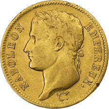 Francia, 40 Francs, Napoléon I, 1808, Paris, Oro, MB+, Gadoury:1083, KM:688.1