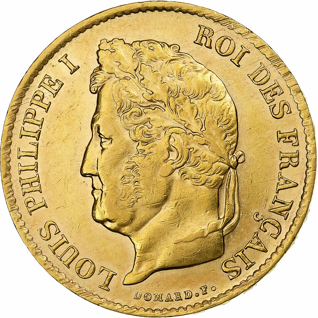 France, 40 Francs, Louis-Philippe, 1834, Paris, Gold, EF(40-45), Le Franc:F.546
